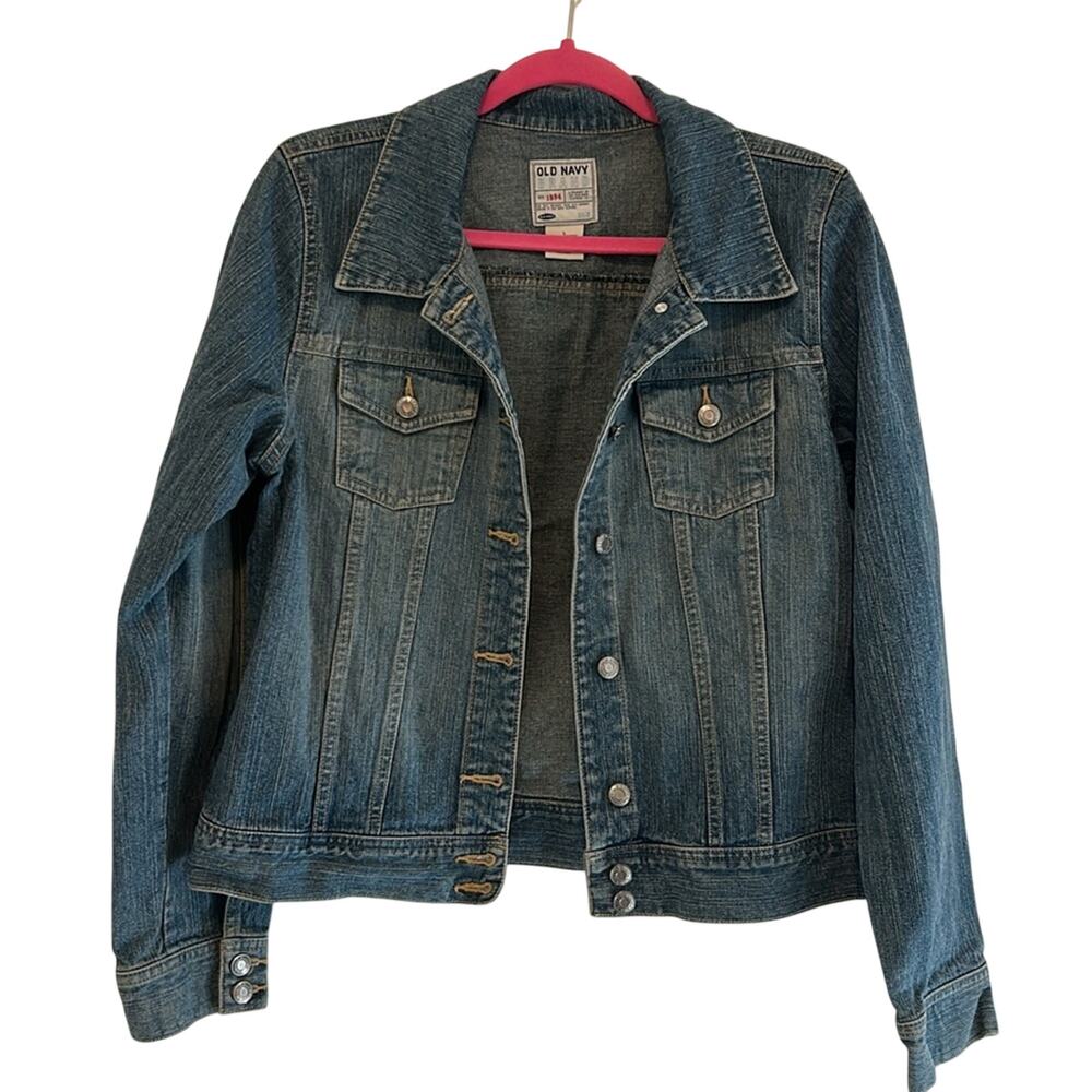 Old Navy Y2K Denim Trucker Jean Jacket size L